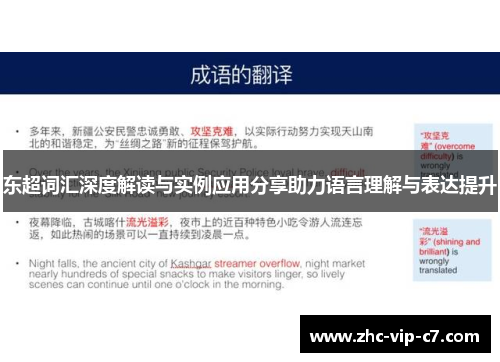 东超词汇深度解读与实例应用分享助力语言理解与表达提升