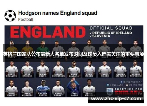 英格兰国家队公布最新大名单发布时间及球员入选需关注的重要事项